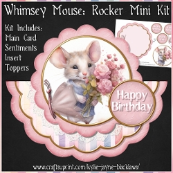 Whimsey Mouse - Scalloped Rocker Card - Mini Kit