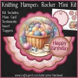 Knitting Hamper - Scalloped Rocker Card - Mini Kit
