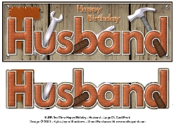 Tool Time - Happy Birthday Husband - Large DL 3D Decoupage Card