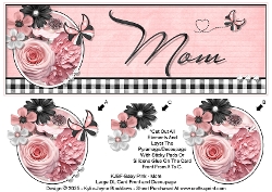 Baby Pink - Mom - Large DL 3D Decoupage Card