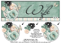 Mint And Peach - Wife - Large DL 3D Decoupage Card