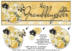 Pastel Yellow - Granddaughter - Large DL 3D Decoupage Card