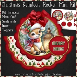 Christmas Reindeer - Scalloped Rocker Card - Mini Kit
