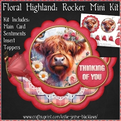 Floral Highland - Scalloped Rocker Card - Mini Kit
