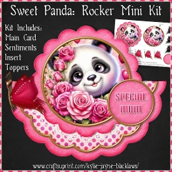 Sweet Panda - Scalloped Rocker Card - Mini Kit