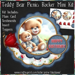 Teddy Bears Picnic - Scalloped Rocker Card - Mini Kit