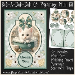 Rub-A-Dub-Dub 03 - Kitten - 5x7 Pyramage Mini Kit