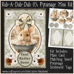 Rub-A-Dub-Dub 05 - Rabbit - 5x7 Pyramage Mini Kit