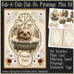 Rub-A-Dub-Dub 06 - Sloth - 5x7 Pyramage Mini Kit