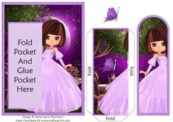 Lilac Shimmers - Bookmark Pocket Card