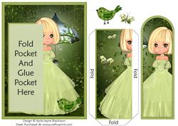 Mint Shimmers - Bookmark Pocket Card