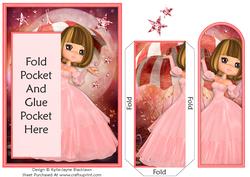 Pink Shimmers - Bookmark Pocket Card