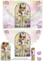 Fairy Lilac - Mock Envelope Pyramid Card