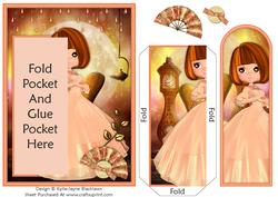 Apricot Shimmers - Bookmark Pocket Card