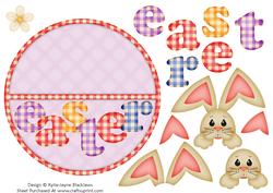 Quilted Easter and Bunny Wobble Card