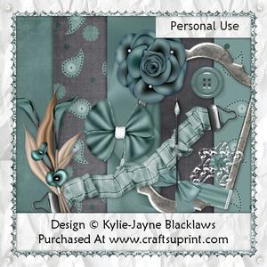 Vintage Teal Page Kit