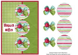 Green Polka - Thank You Card