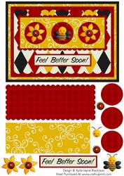 Bee Happy - Feel Better Soon Decoupage Card