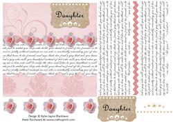 Pastel Pink Rose - Daughter Card