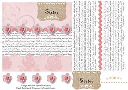 Pastel Pink Rose - Sister Card