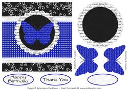 Sweet Butterfly and Polka 4 - Quick Card Front