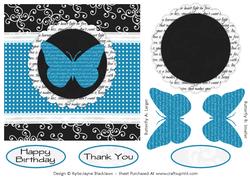 Sweet Butterfly and Polka 5 - Quick Card Front