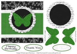 Sweet Butterfly and Polka 6 - Quick Card Front