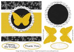 Sweet Butterfly and Polka 8 - Quick Card Front