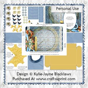 Tea in Time - 3D Parasol Pillow Card Kit