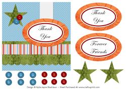 Polka and Stripes 1 - Thank You - Quick Card Front