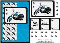 Motorcycle 6 - For You-Happy Birthday Card