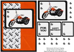 Motorcycle 9 - For You-Happy Birthday Card