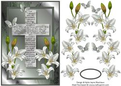 The Lord's Prayer on Cross 1 with Decoupage Card