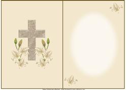 The Lord's Prayer on Cross 2 - Card Insert