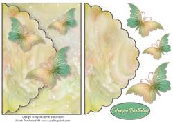 Fantasy Butterfly 2 - Mock Envelope Decoupage Card