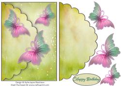 Fantasy Butterfly 5 - Mock Envelope Decoupage Card