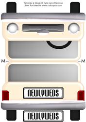 Cream Limousine - Newlyweds - Shaped Card