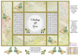 Fantasy Butterfly 2 - Thinking of You - Tri Shutter Card