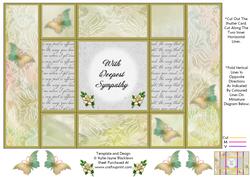 Fantasy Butterfly 2 - Deepest Sympathy - Tri Shutter Card