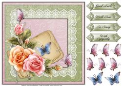 Spring Glow 1b - 8x8 Square Decoupage Topper