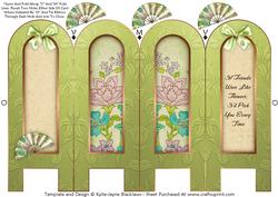 Vintage Floral 2b - Friends - Folded Screen Card