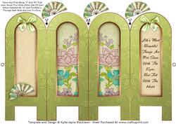 Vintage Floral 2D - Life - Folded Screen Card