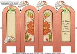 Vintage Floral 4b - Friends - Folded Screen Card