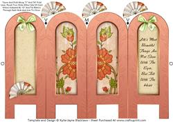Vintage Floral 4d - Life - Folded Screen Card