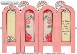 Vintage Floral 7b - Friends - Folded Screen Card
