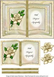 Cream Rose - with Deepest Sympathy - Book Sheet
