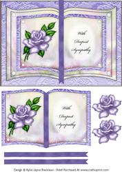 Lavender Rose - with Deepest Sympathy - Book Sheet