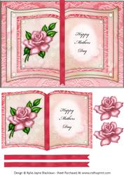 Pink Rose - Happy Mothers Day - Book Sheet