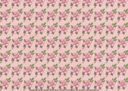 Pink Rose Treat Basket Backing Paper 1c - Landscape