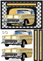 1950s Car 1 - Birthday Card
